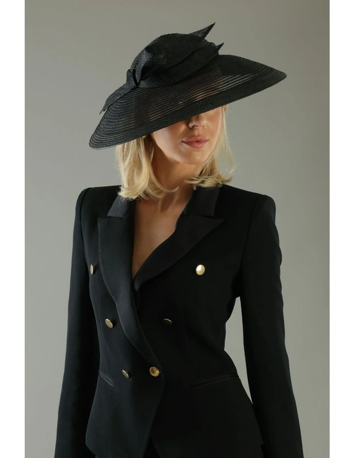 Josephine Fascinator in Black image 4