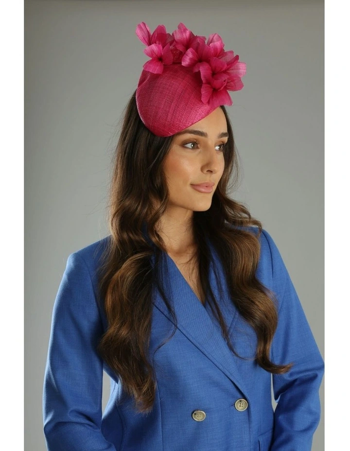 Azalea Fascinator in Hot Pink image 3
