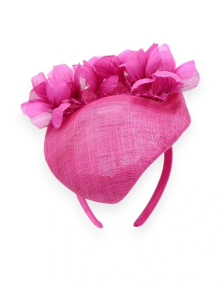 Azalea Fascinator in Hot Pink image 4