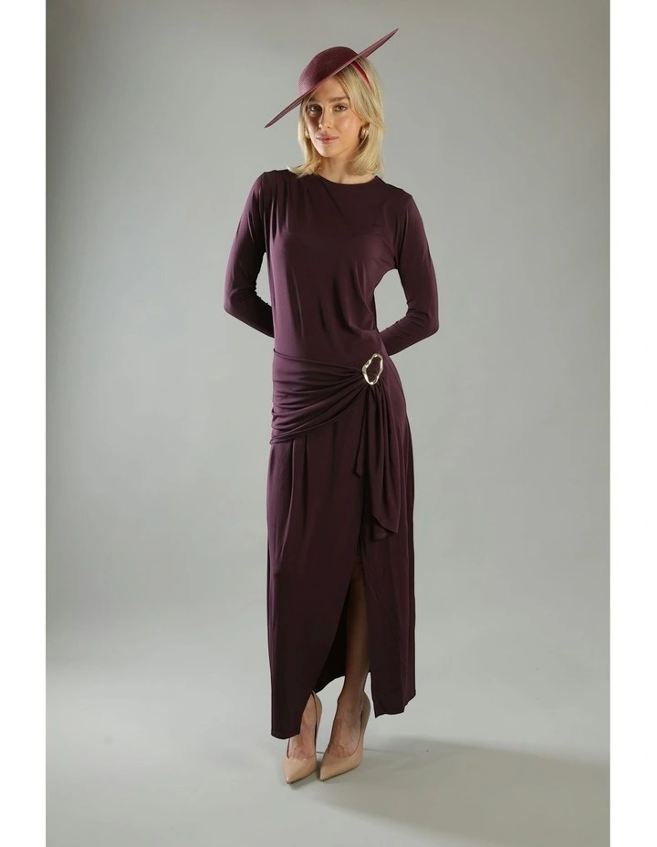 Mona Racewear Plate Hat in Burgundy Red image 2
