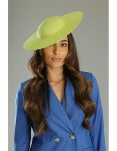 Mini Mona Racewear Plate Hat in Lime Green