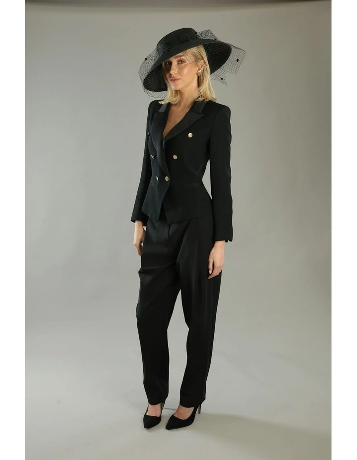 Giselle Racewear Droop Hat in Black image 2