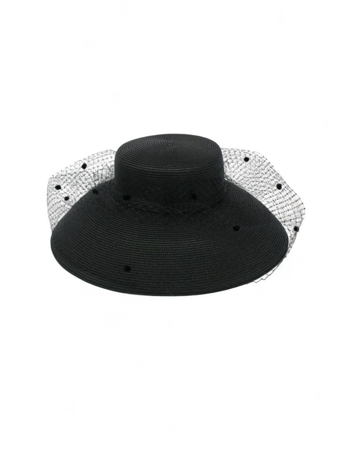 Giselle Racewear Droop Hat in Black image 3