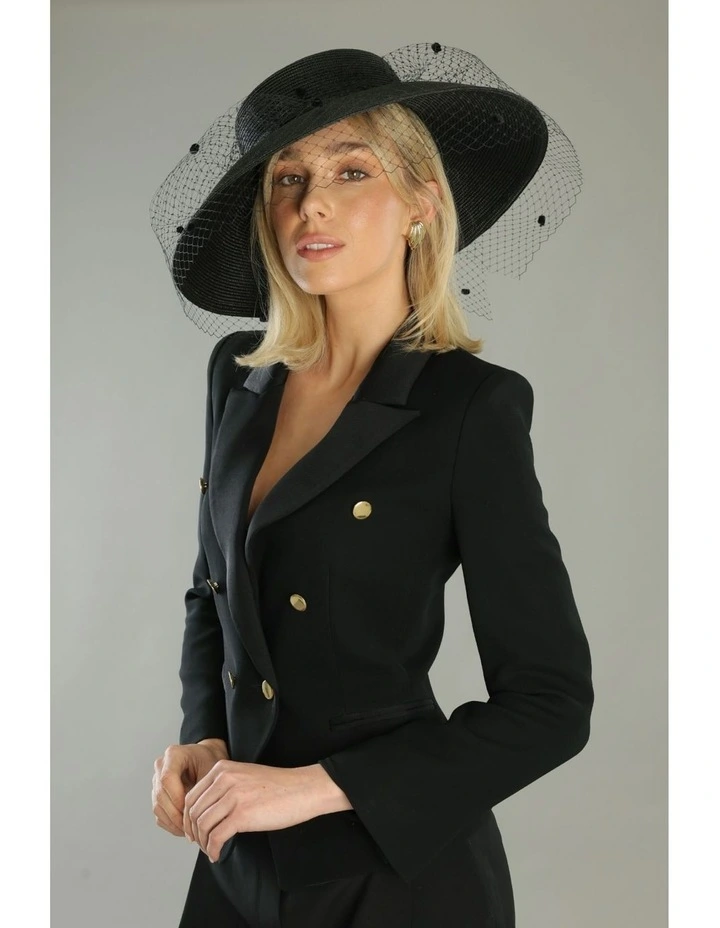 Giselle Racewear Droop Hat in Black image 6