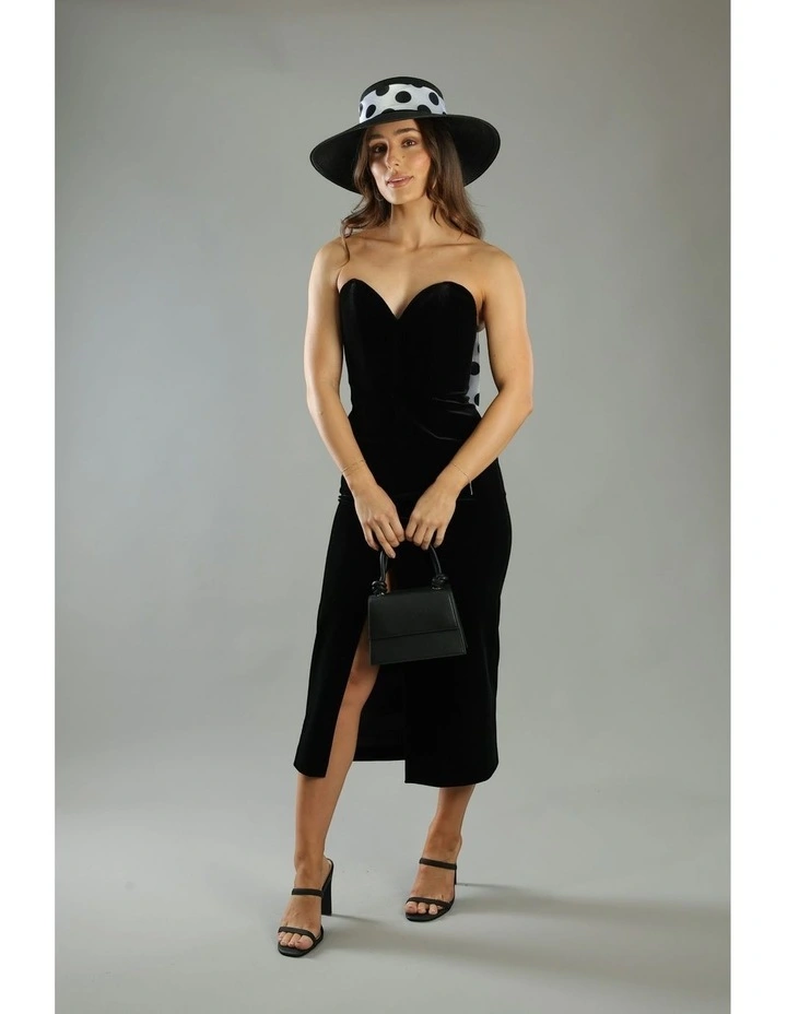Francesca Racewear Droop Hat in Black image 2