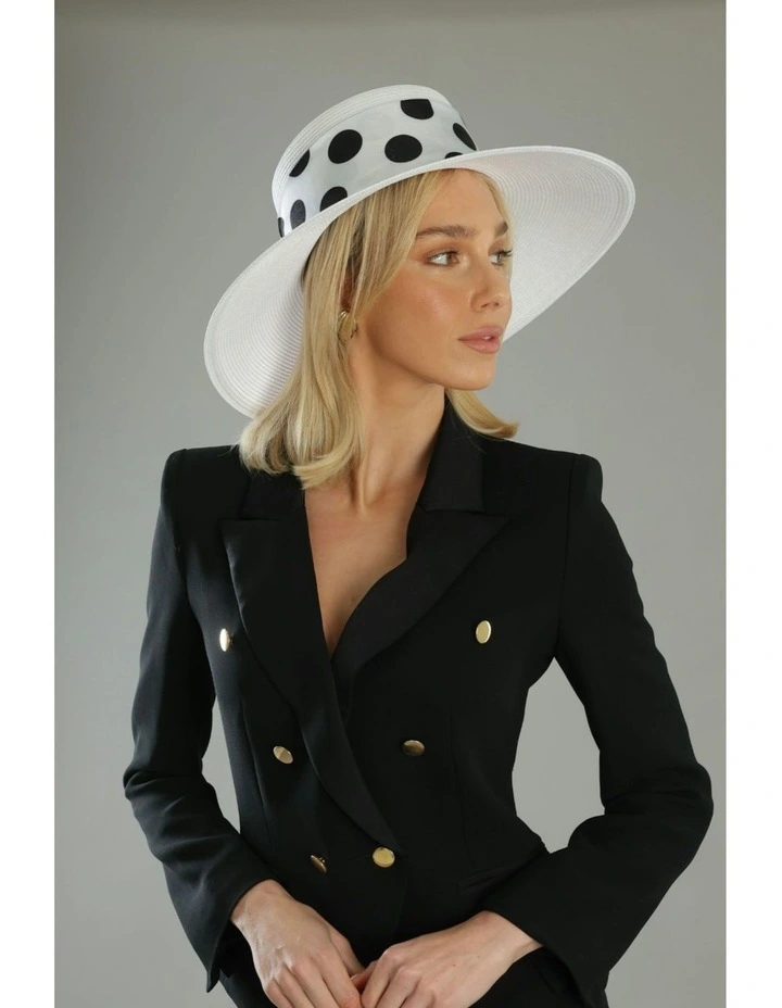 Francesca Racewear Droop Hat in White image 1