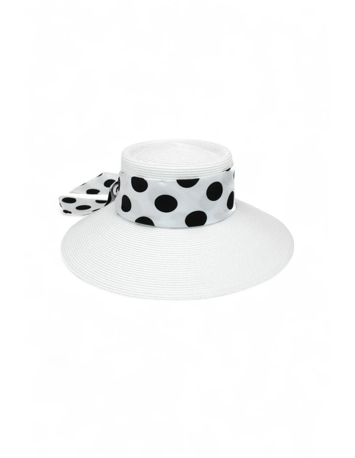 Francesca Racewear Droop Hat in White image 3