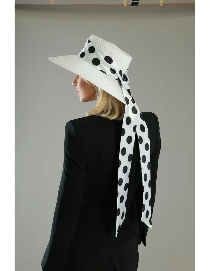 Francesca Racewear Droop Hat in White image 6