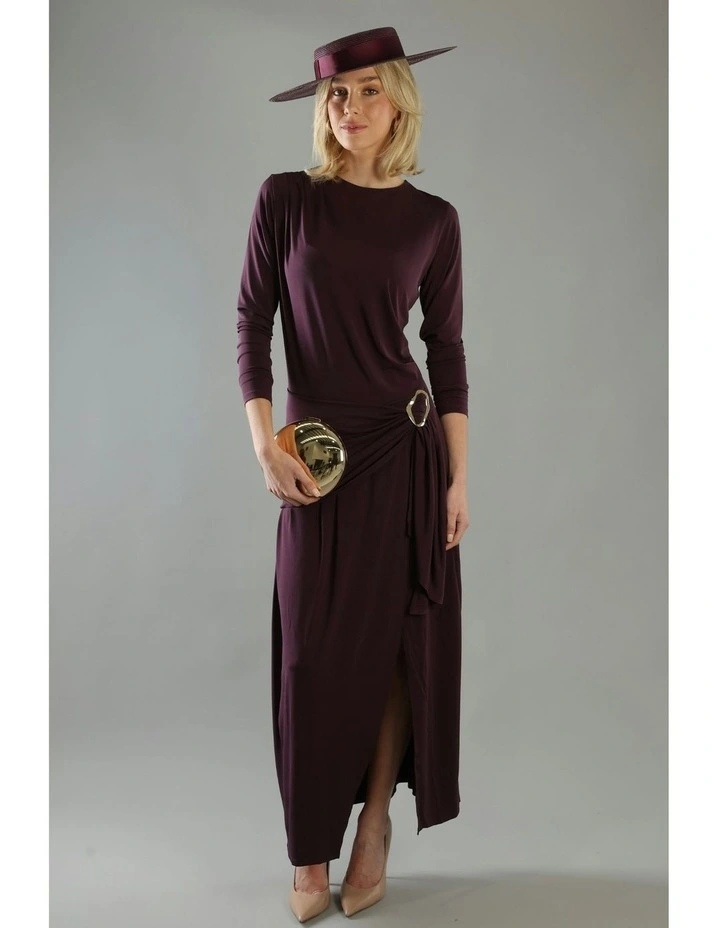 Macy Racewear Boater in Dark Cherry Red image 2