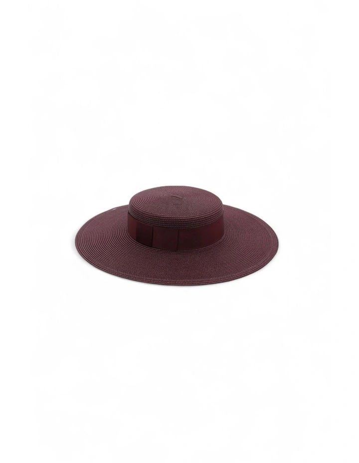 Macy Racewear Boater in Dark Cherry Red image 3