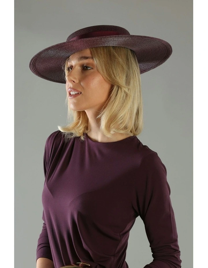 Macy Racewear Boater in Dark Cherry Red image 4