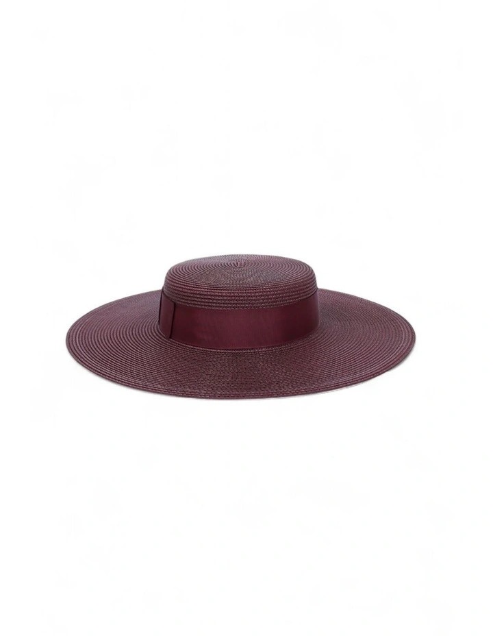 Macy Racewear Boater in Dark Cherry Red image 5