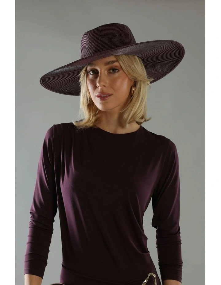 Aria Racewear Fedora in Burgundy Red image 6