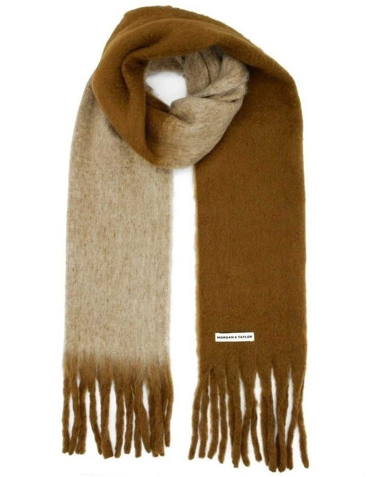 Cosette Chunky Two-Toned Scarf in Brown image 1
