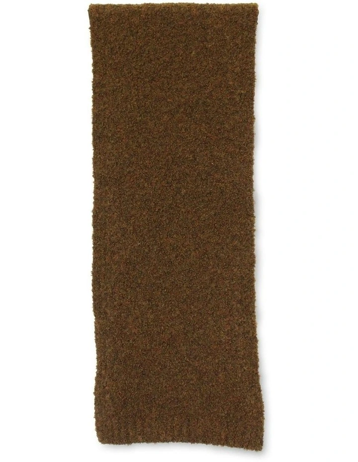 Mallory Boucle Knit Scarf in Brown image 2