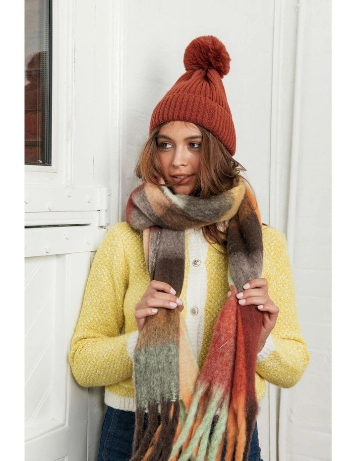 Lula Beanie in Brick image 3