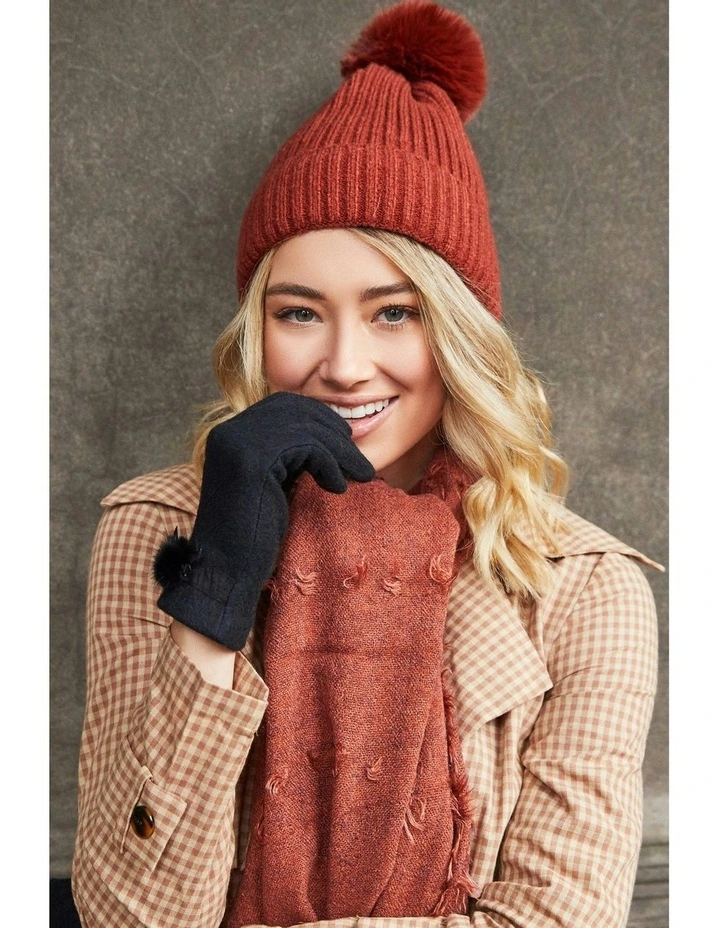 Lula Beanie in Brick image 4