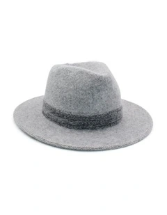 Mary Soft Wool Fedora in Grey