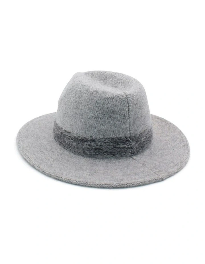 Mary Soft Wool Fedora in Grey image 3