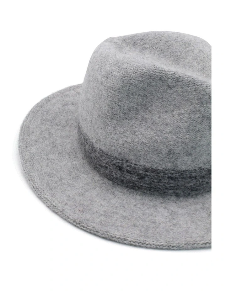 Mary Soft Wool Fedora in Grey image 4