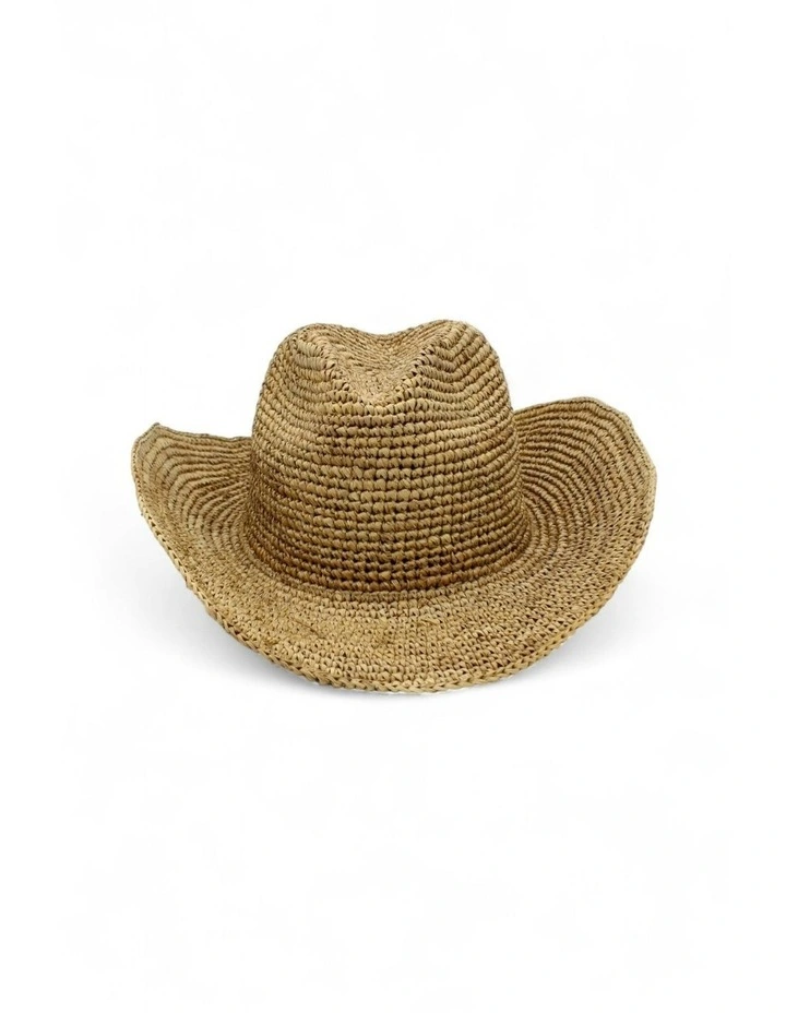 Rowyn Relaxed Cowboy Fedora in Tan Brown image 2