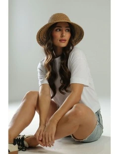 Maeve Bucket Hat in Tan