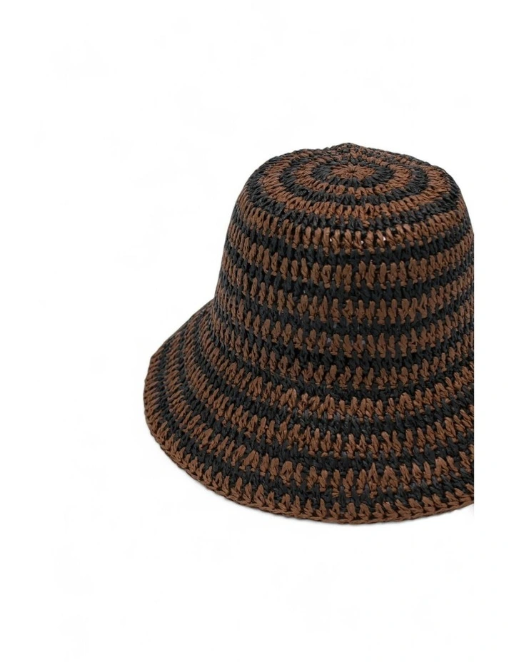 Delphine Crochet Bucket Hat in Brown image 5
