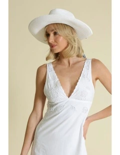 Archer Short-Back Fedora in White
