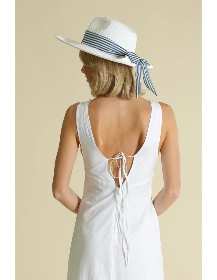 Archer Short-Back Fedora in White image 4