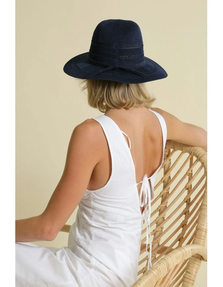 Fae Fedora in Navy Blue image 2
