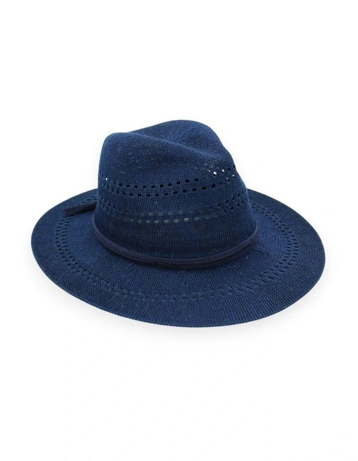 Fae Fedora in Navy Blue image 3