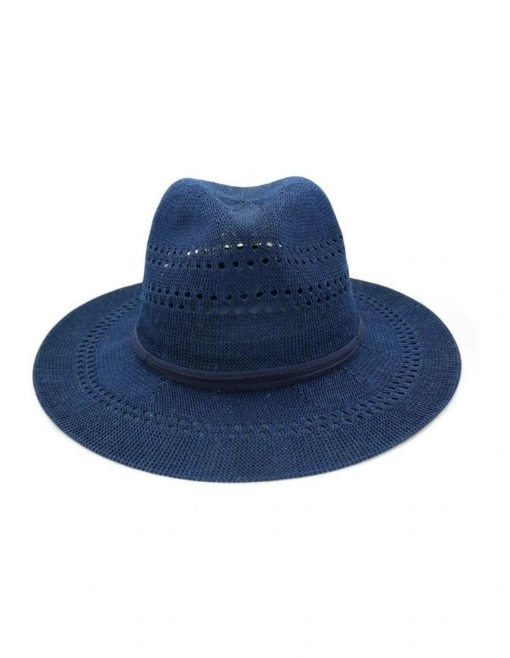 Fae Fedora in Navy Blue image 4