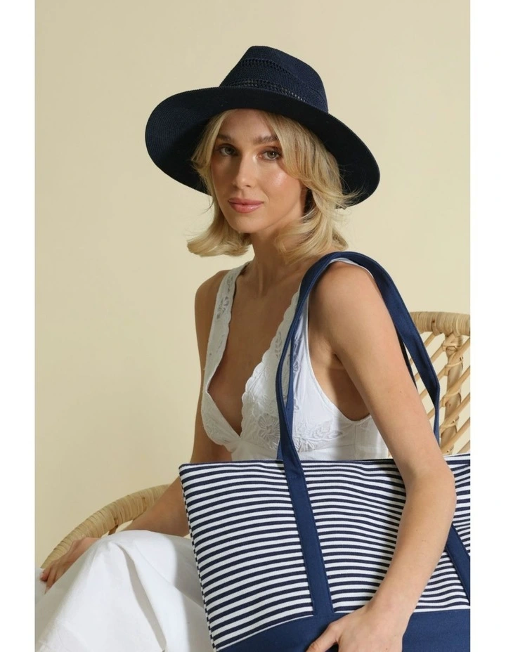 Fae Fedora in Navy Blue image 5