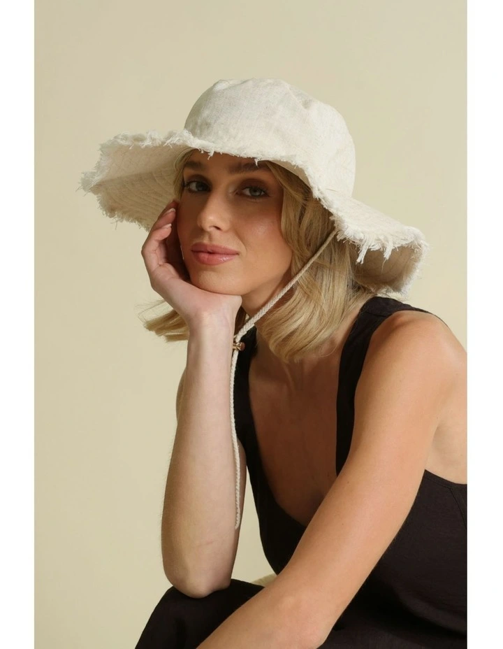Mabel Bucket Hat in Beige image 1