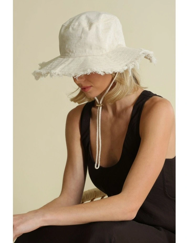 Mabel Bucket Hat in Beige image 2