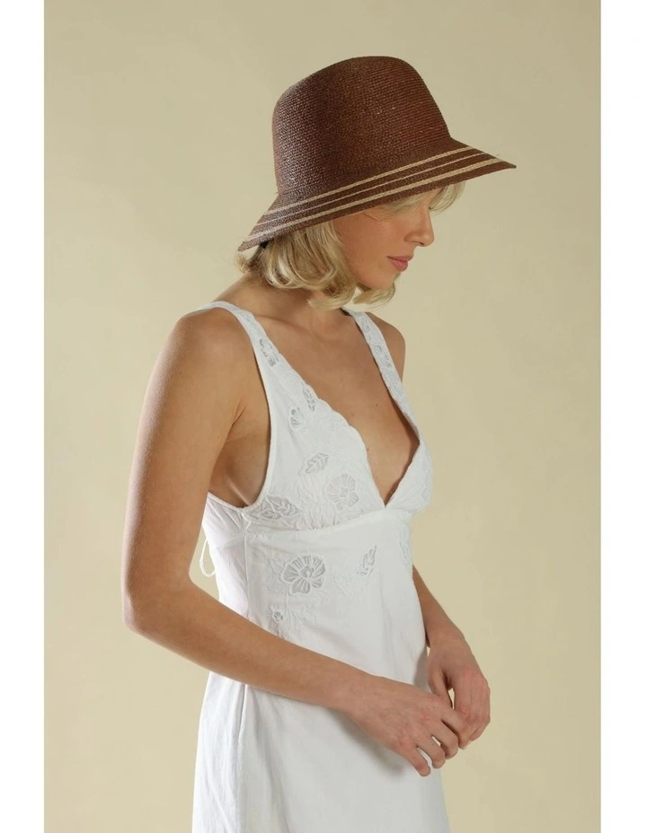 Danice Bucket Hat in Chocolate Brown image 2