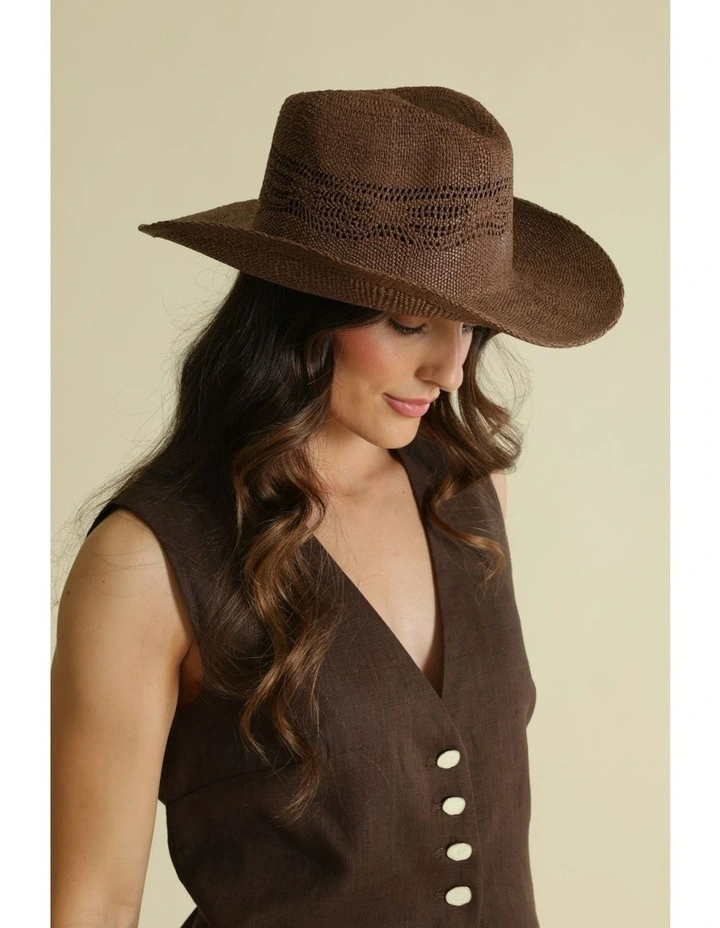 Beckett Cowboy Fedora in Brown image 2