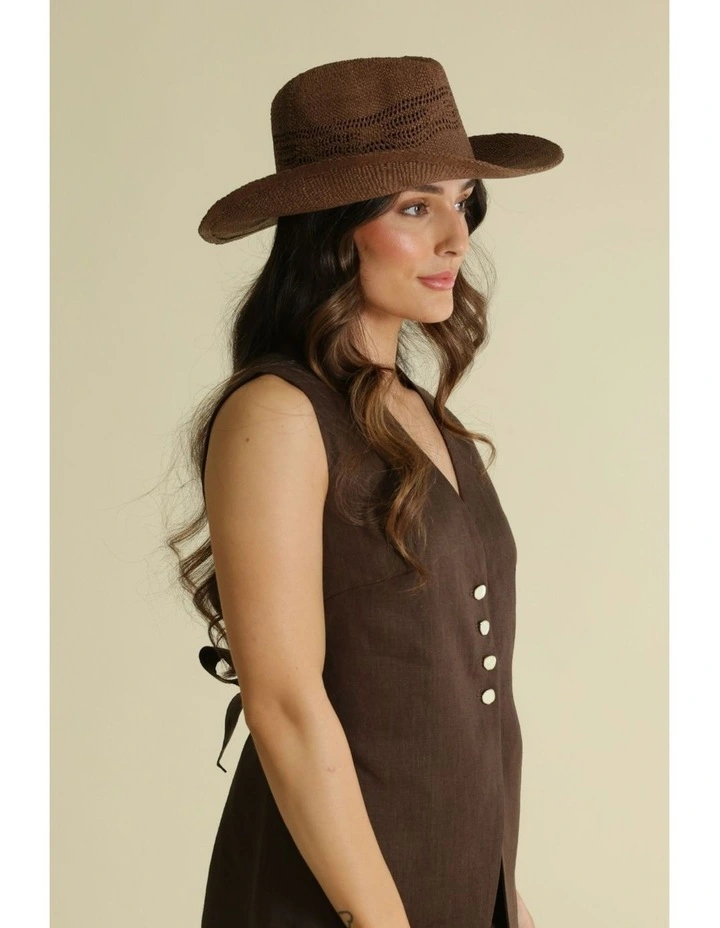 Beckett Cowboy Fedora in Brown image 4