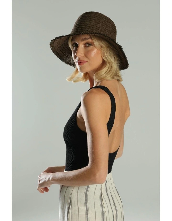 Elia Bucket Hat in Brown image 2