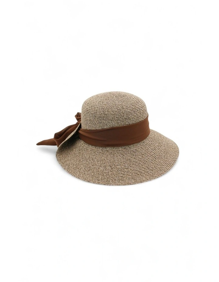 Kassandra Short-Back Hat in Chocolate Brown image 3