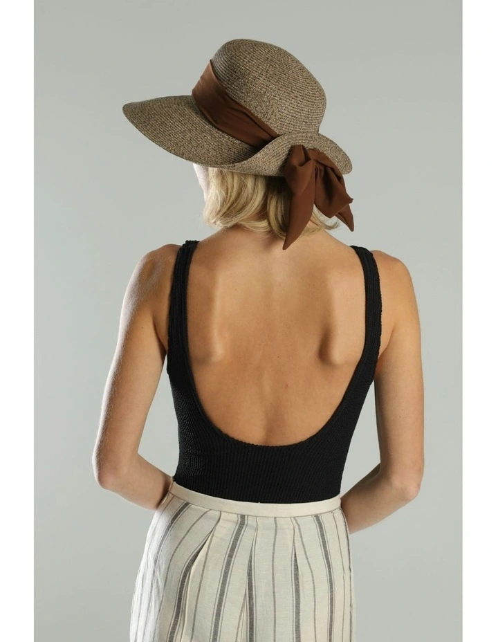 Kassandra Short-Back Hat in Chocolate Brown image 5