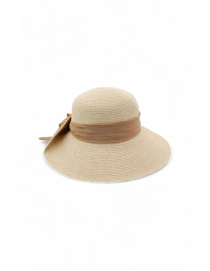 Kassandra Short-Back Hat in Tan Brown image 3