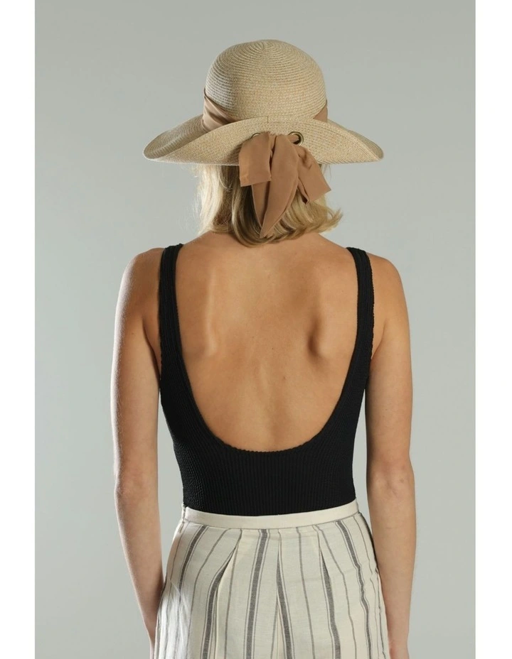 Kassandra Short-Back Hat in Tan Brown image 5
