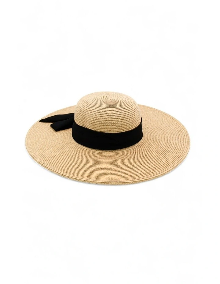 Adele Floppy Hat in Black image 3