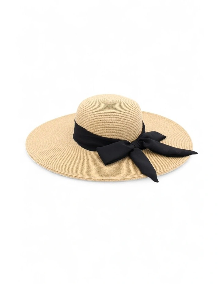 Adele Floppy Hat in Black image 6