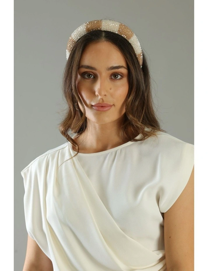 Ashleigh Headband in Beige image 1