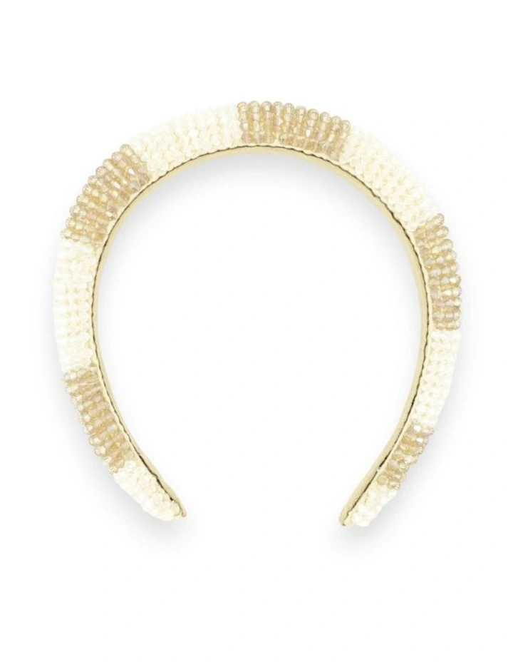 Ashleigh Headband in Beige image 4