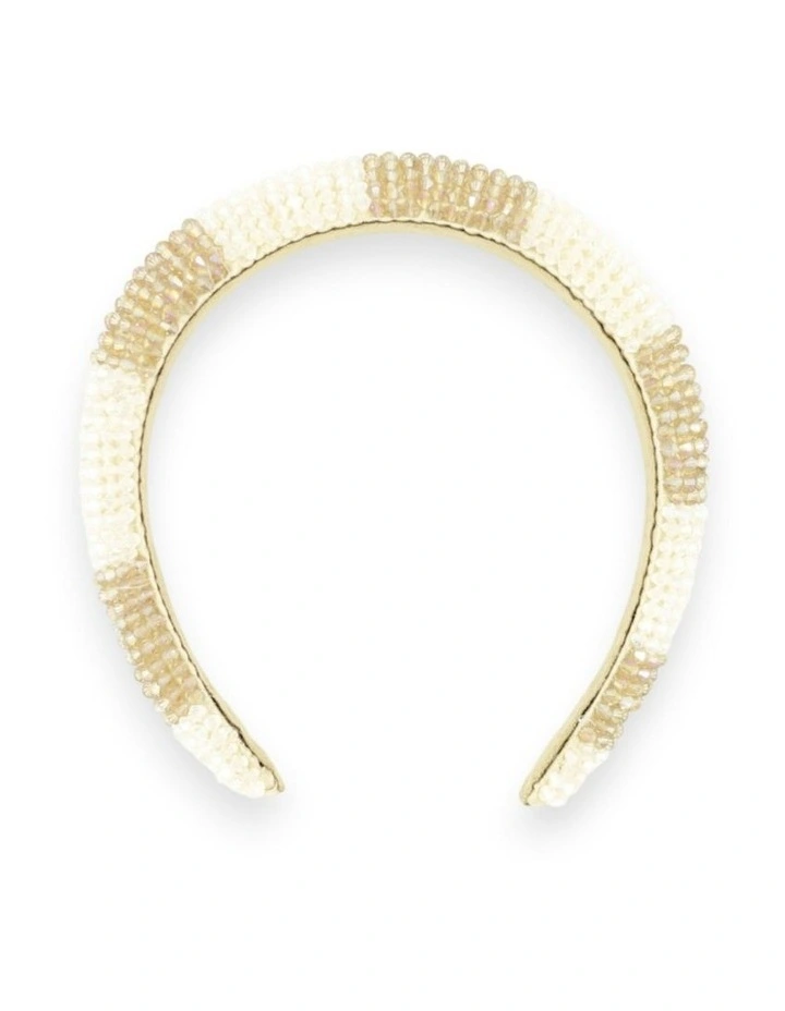 Ashleigh Headband in Beige image 5