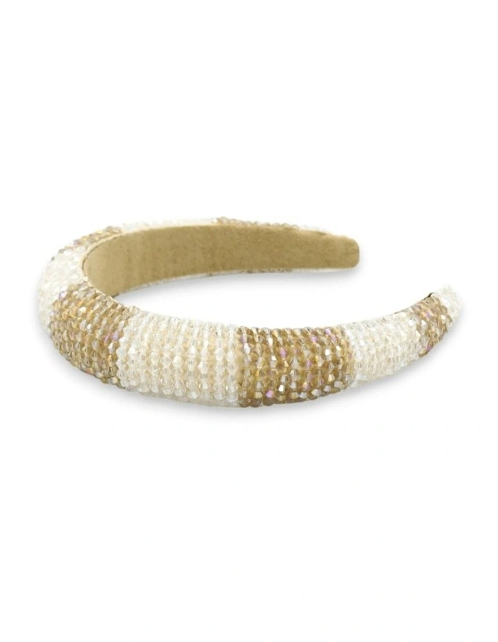 Ashleigh Headband in Beige image 6