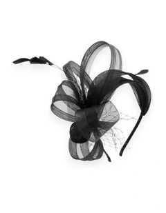 Kora Fascinator in Black